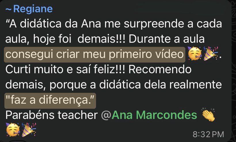 Depoimento de aluna