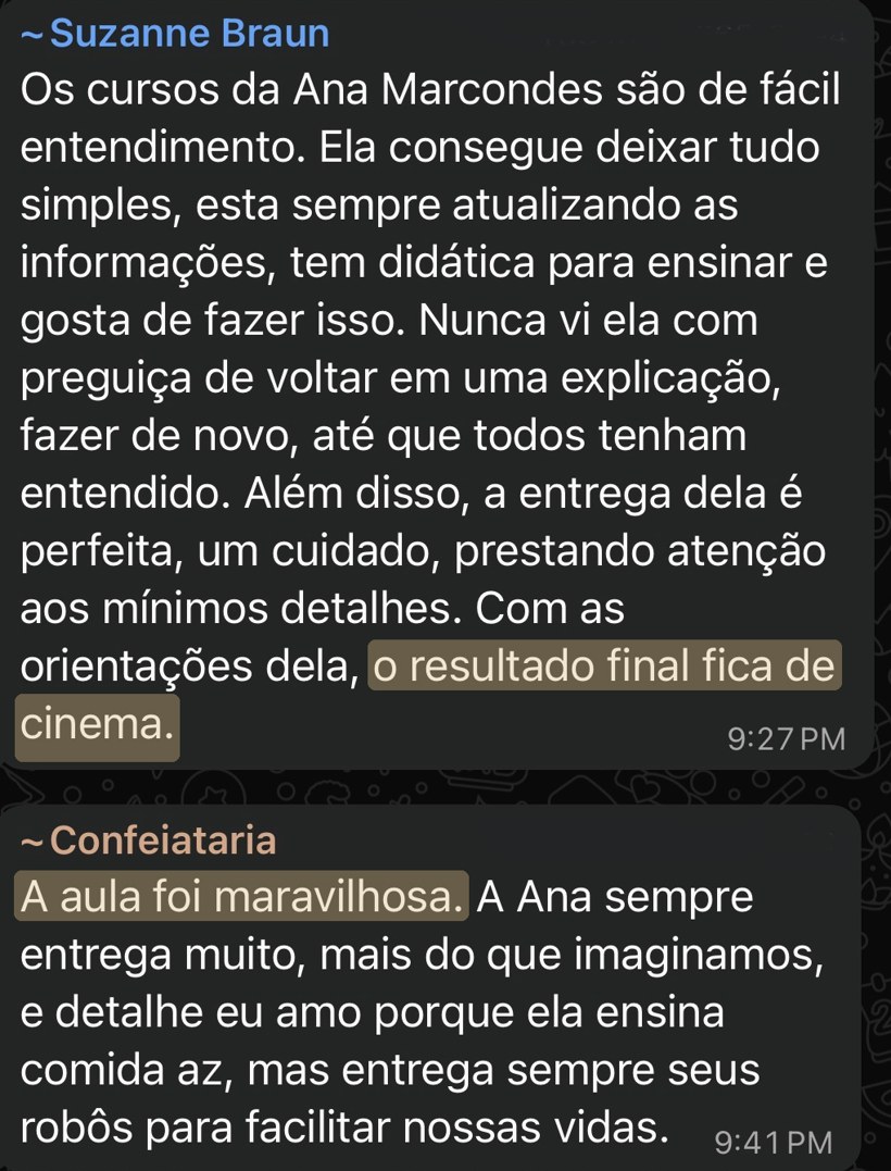 Depoimento de aluna