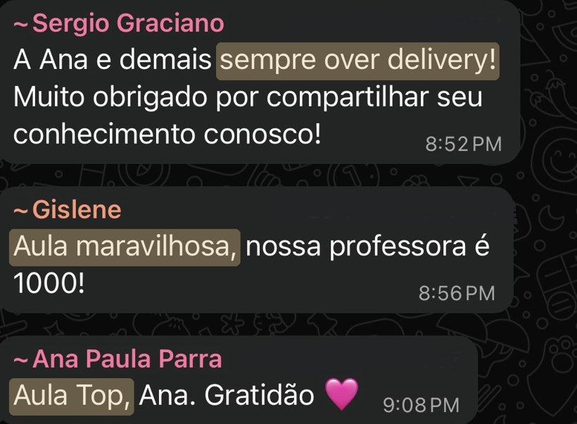 Depoimento de aluna